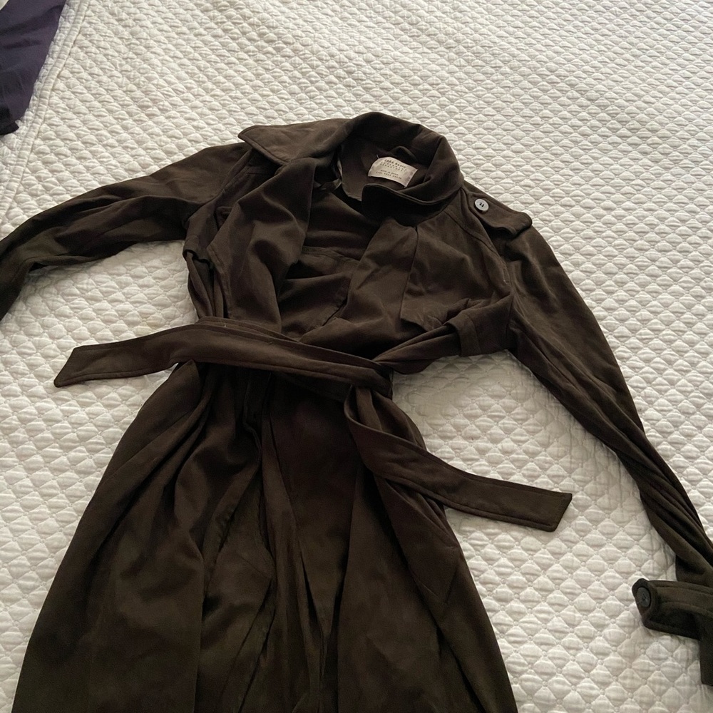 OLVIE GREEN ZARA TRENCH COAT